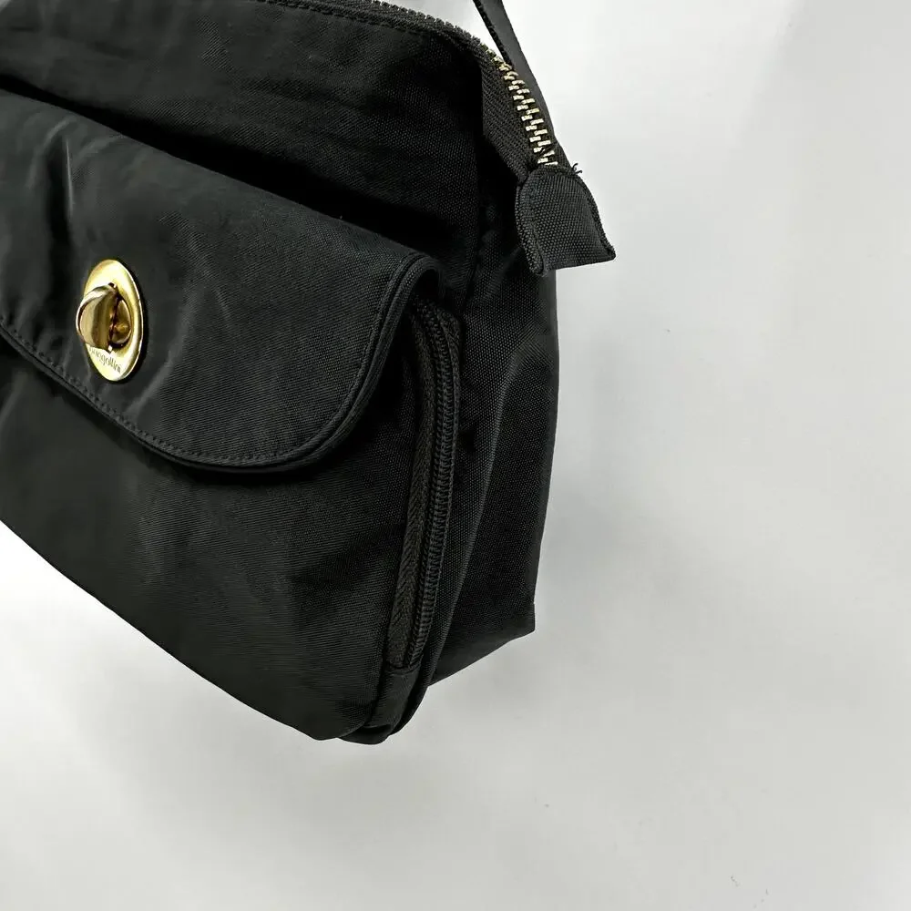 Baggallini Provence Crossbody Bag Water Resistant Zip Adjustable Black One Size